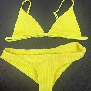 Frankies Bikinis Vibrant Yellow Bikini Set
